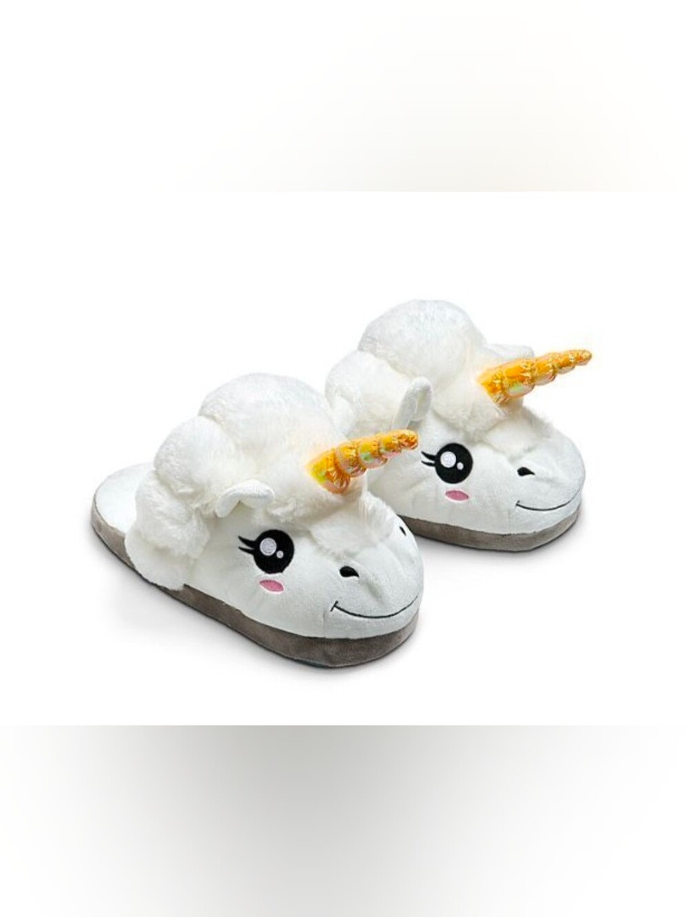 ThinkGeek Unisex OS Plush Unicorn Slippers LN Kawaii Multi